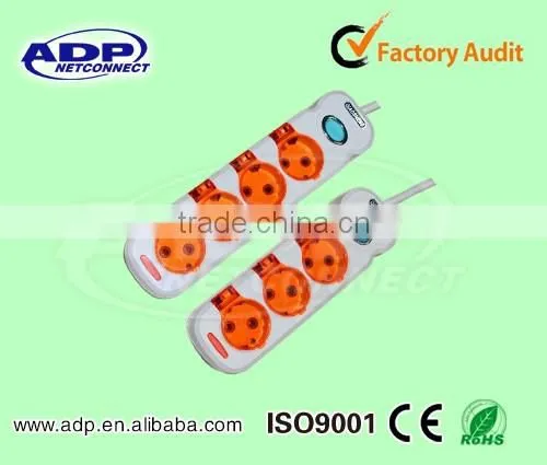 Popular European extension socket with power cable