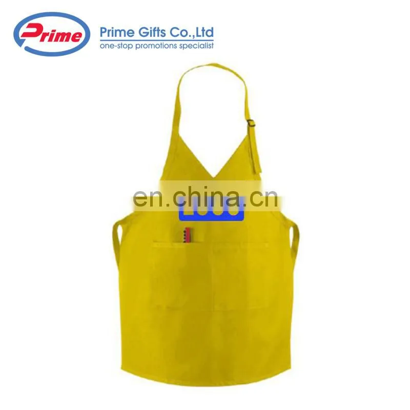 Custom Logo Cotton Tuxedo Bib Apron with Adjustable Neckband