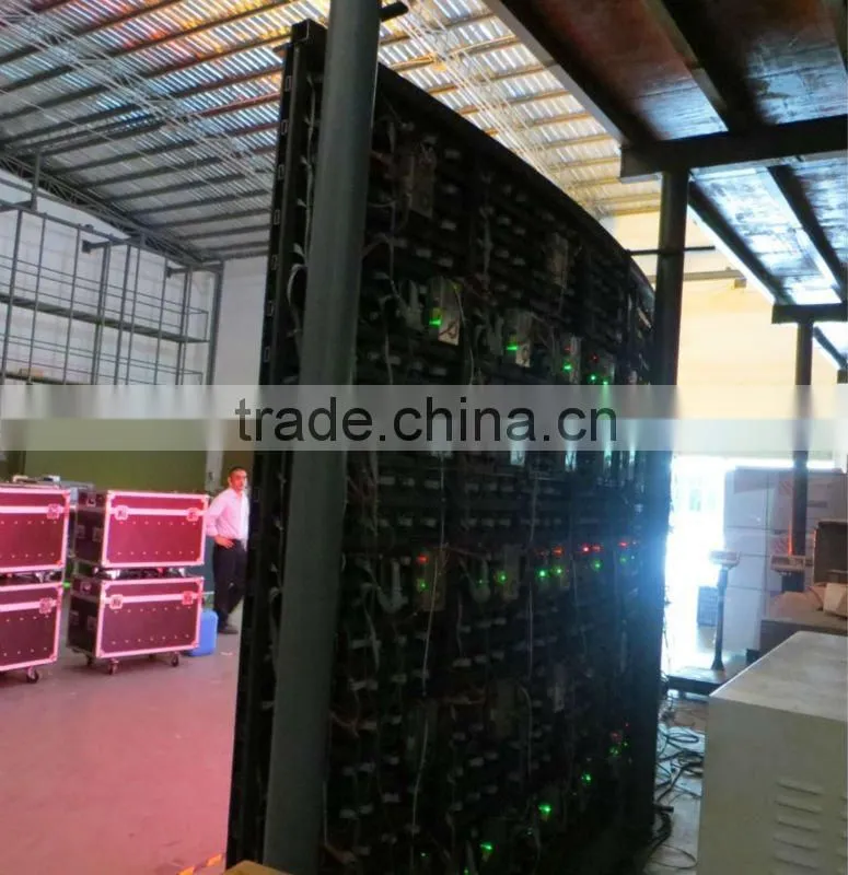 HuNan project 14.06 sqm P4 Indoor Curved Full Color curved display