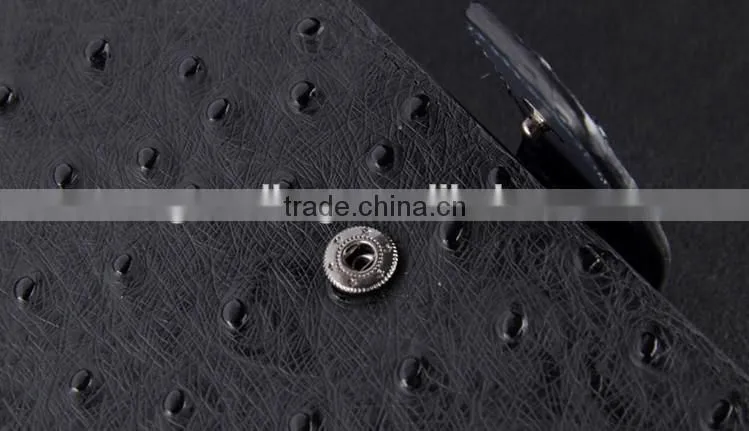 business men card holder long style clutch multifunction wallet high capacity ostrich leather gift purse for businessmen