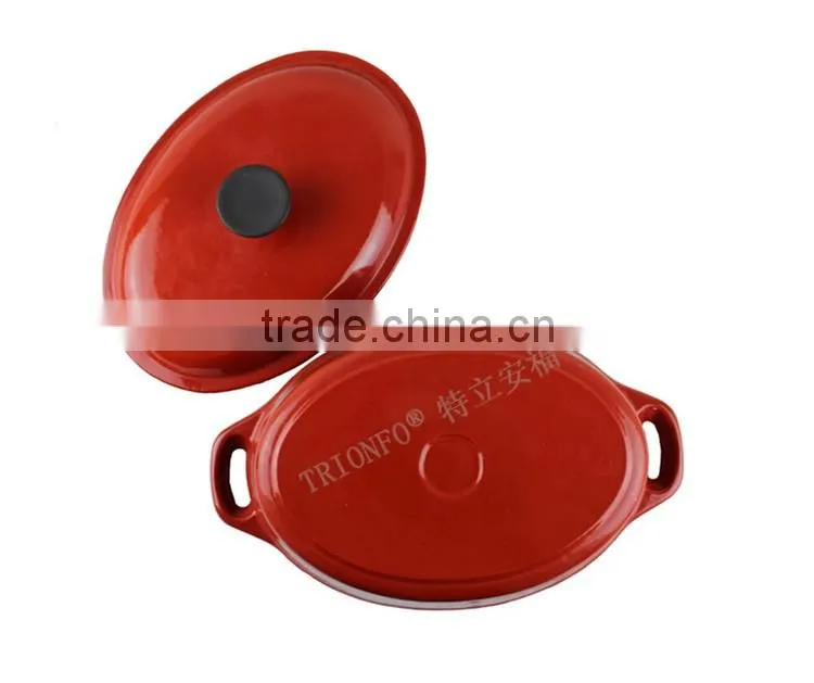 Color enamel coating cast iron pot