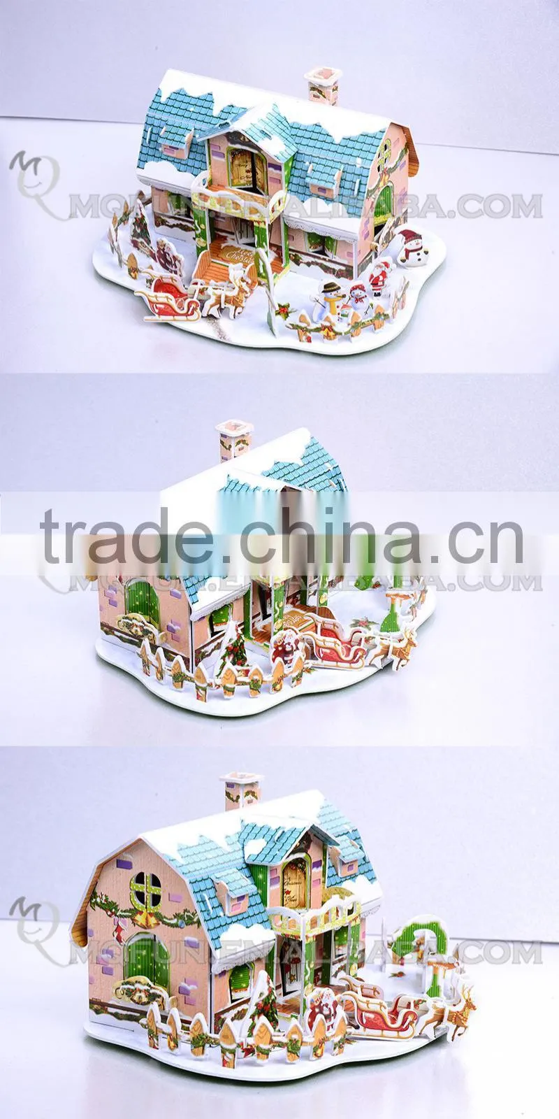 Mini Qute Dream Cabin building blocks 3d paper puzzle diy model cardboard jigsaw puzzle game educational toy NO.B368-3