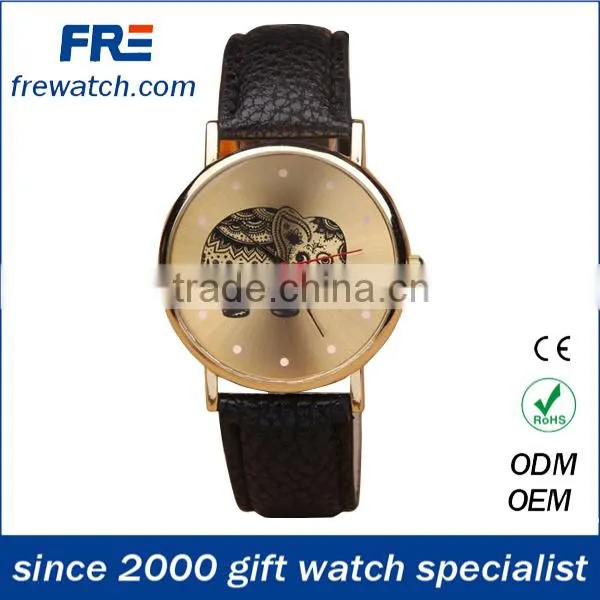 new promotional pu leather wrist watch for women cheap fashion womens watch