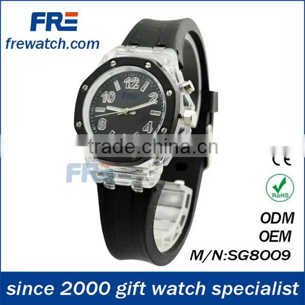 custom Plastic watch slap watch transparent plastic watch