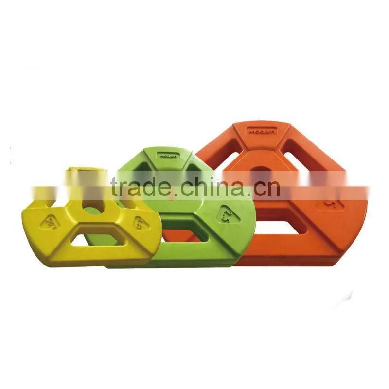 triangle rubber coated weight plate