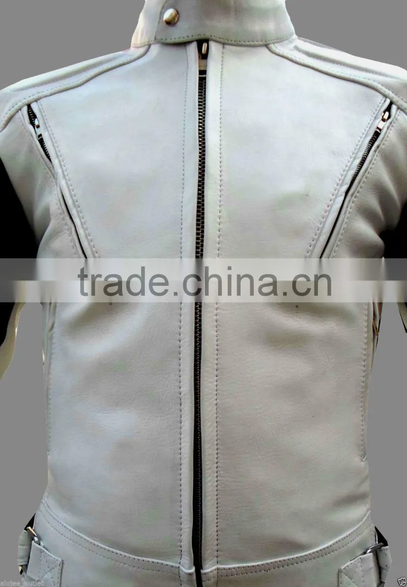 Motorbike Black leather jackets Motorbike Racing biker wear