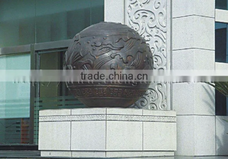 outdoor bronze abstract ball sculpture