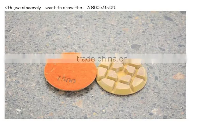 New hybrid mixed bond diamond wet polishing pads for concrete floor