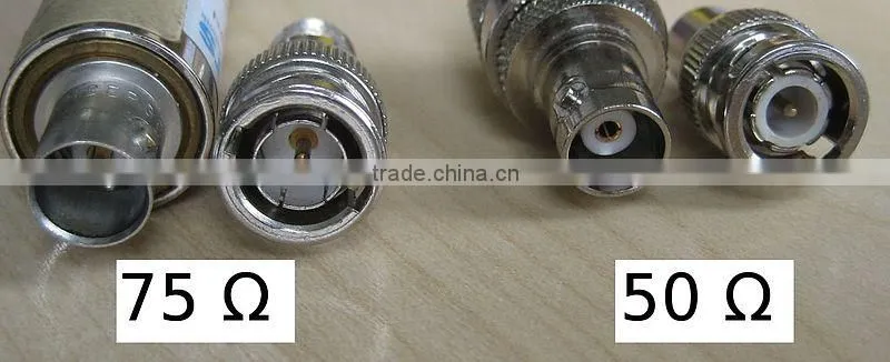 BNC male to F female adaptor connector