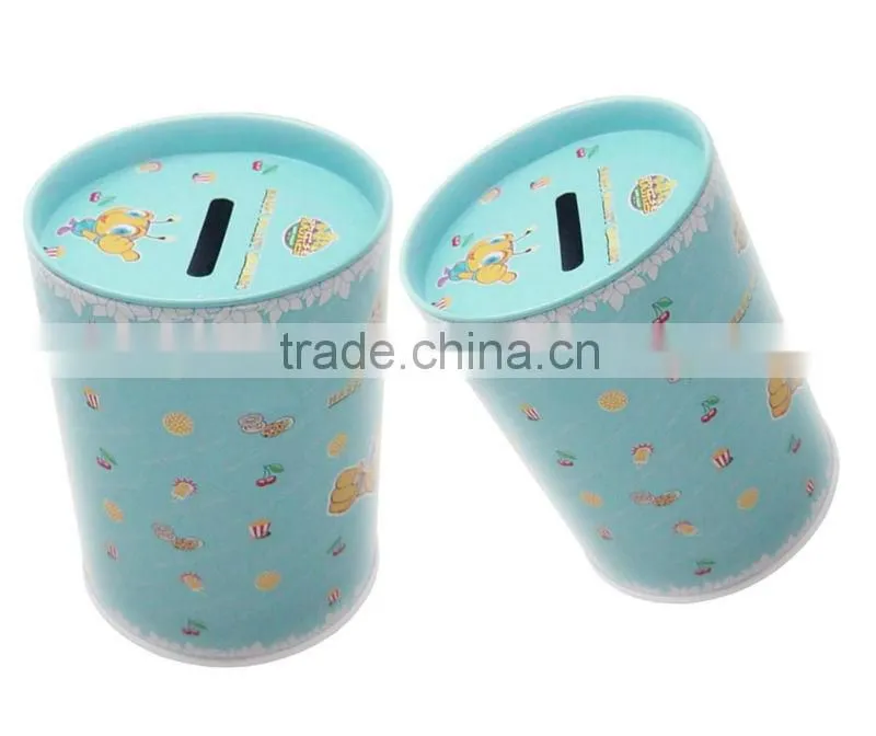 CMYK printing round money tin can