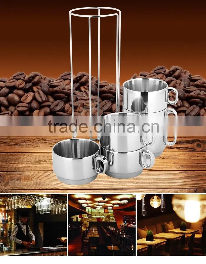 chaozhou guangdong stainless steel tea cup set / double wall coffee travel mug and cup