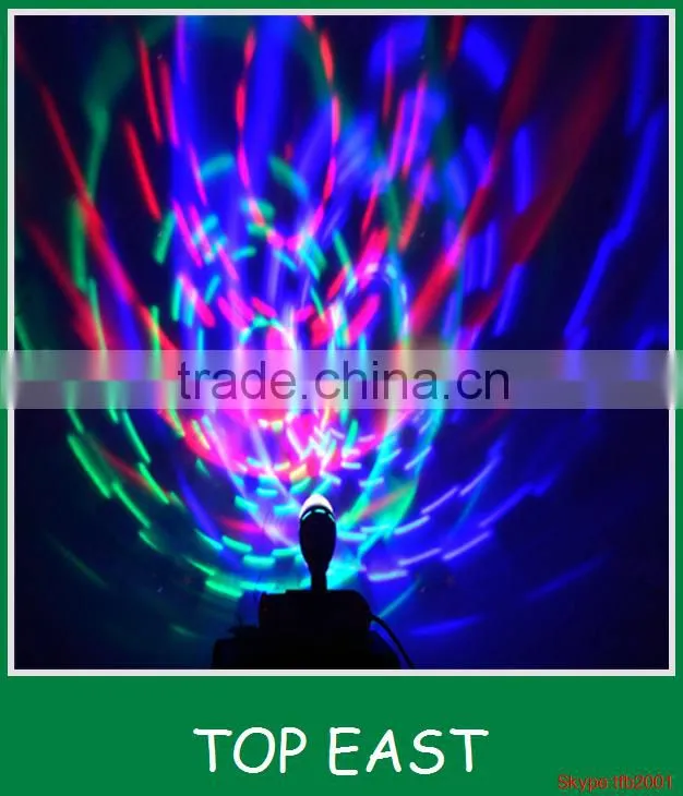 Hot selling new led bulb 3W E27 B22 RGB Crystal Ball Rotating light cheaper price