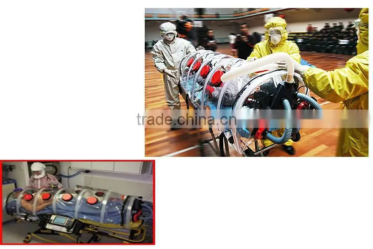 Ebola virus Isolation stretcher to cut off the air