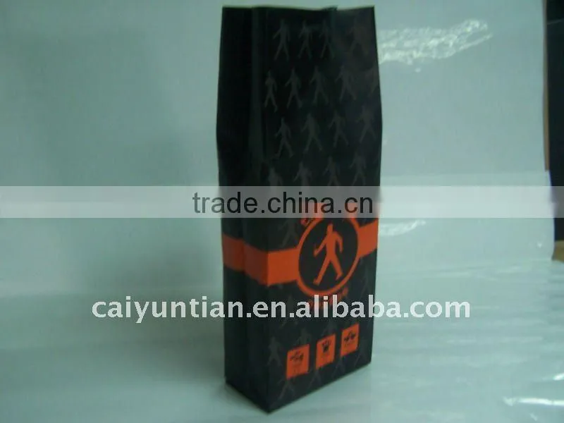 aluminum foil bags for coffee with valve /side gusset coffee bag with one way degassing valve