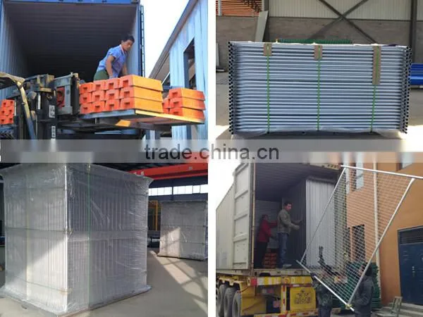 Australia type temporary mobile fence with plastic feet