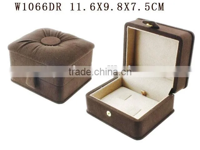 W1066LS Classic Suede Luxury Gift Wood Jewelry Box for Bracelet Chain