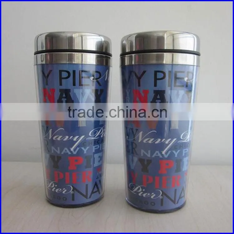 16OZ Travel car Mugs with all kinds of paper inserts FDA standard
