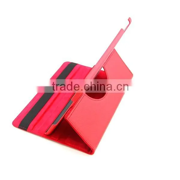 flannel PU Leather case for Apple IPAD/IPAD mini/Tablet,can be rotated and folded