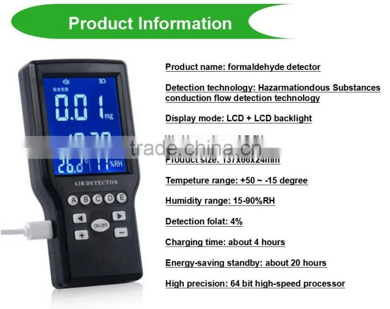 high precision temperature and air pollution tester