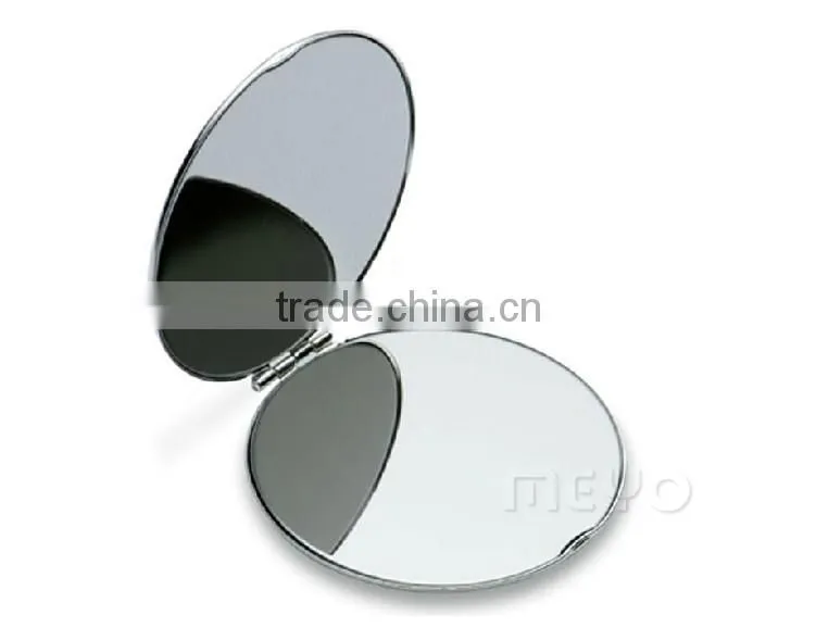 Classic folding metal reflected rounded makeup mirror