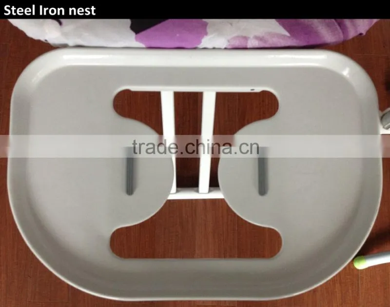 High quality Oval shape Steel tube stand Adjustable Folding Mesh top Ironing board