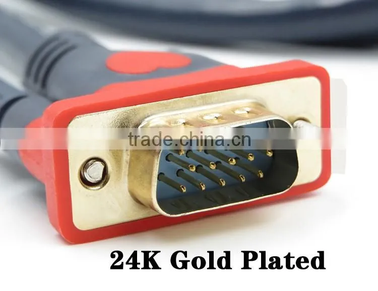 High quality hot sale vga extension cable 15pin full copper vga cable 10 m male to male