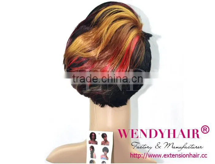 2016 synthetic hair wigs trend short hairstyles with colours synthetic wig