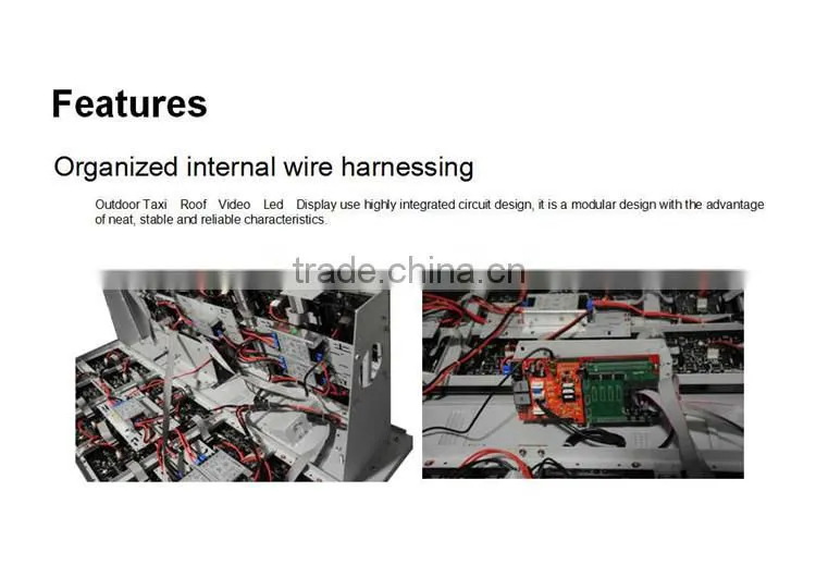 Outdoor P5 full color Taxi led display gsm