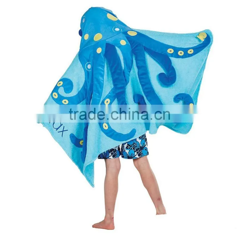 100% Cotton Soft Poncho Hooded Beach Towel