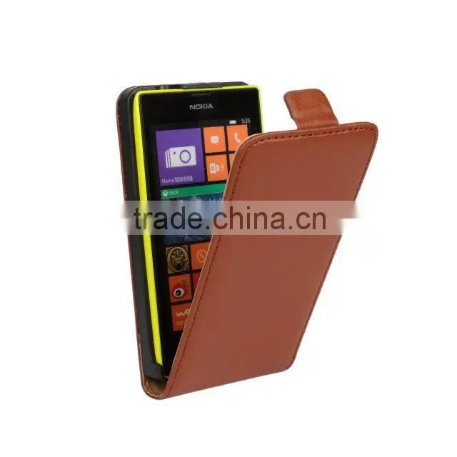 Vertical Flip Leather Cover case for Nokia Lumia 520