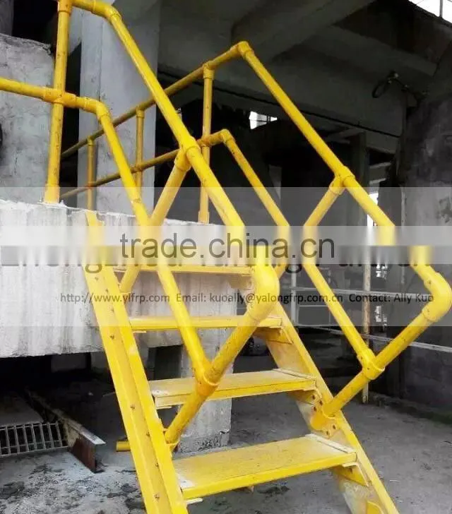 Anti-corrosion fiberglass fence/guardrail/handrail, ideal for cooling tower, chemical plant, water treatment