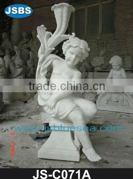 White Marble Children Statue JS-C017Y More patterns for chosing!