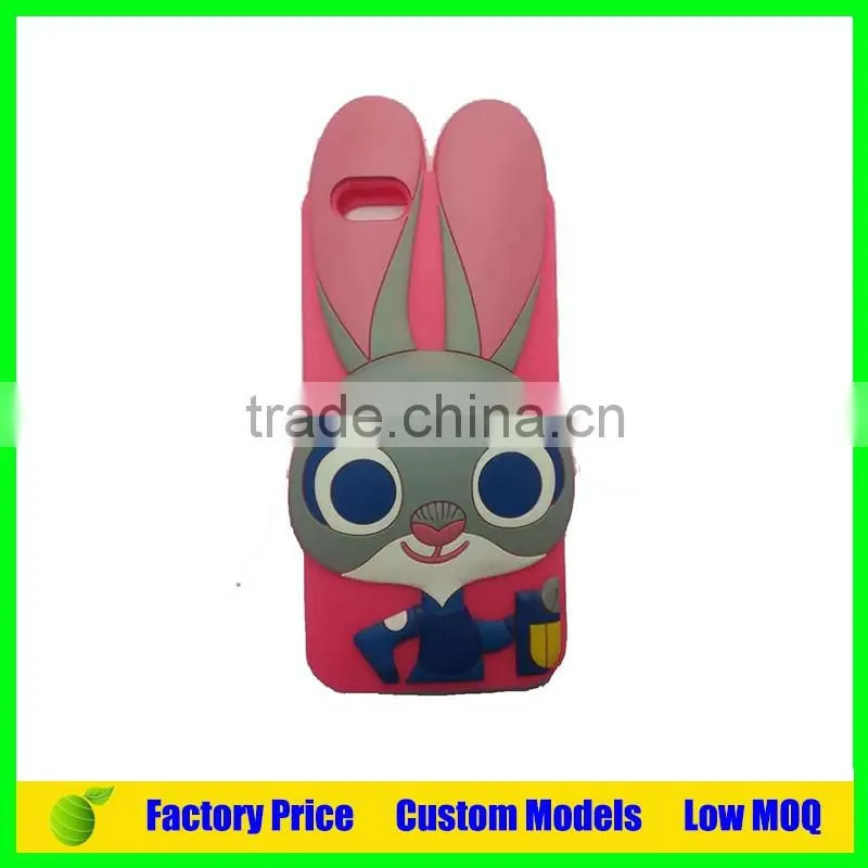 Zootopia Judy Custom silicone mobile phone case cover for Apple iphone6 mobile case cover