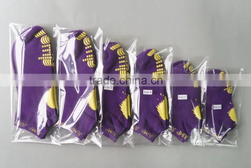 custom Cotton Anti-SlipTrampoline socks Non Skid Non-Skid yoga Sock Rubber Socks Sport Socks jump socks trampoline grippy socks