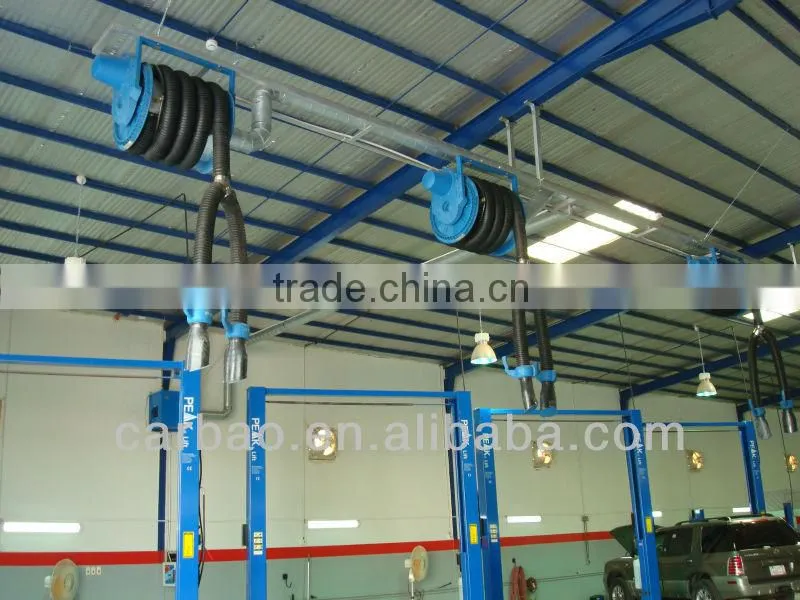 exhaust extraction system (integral fixed electric plastic hose reel with fan )