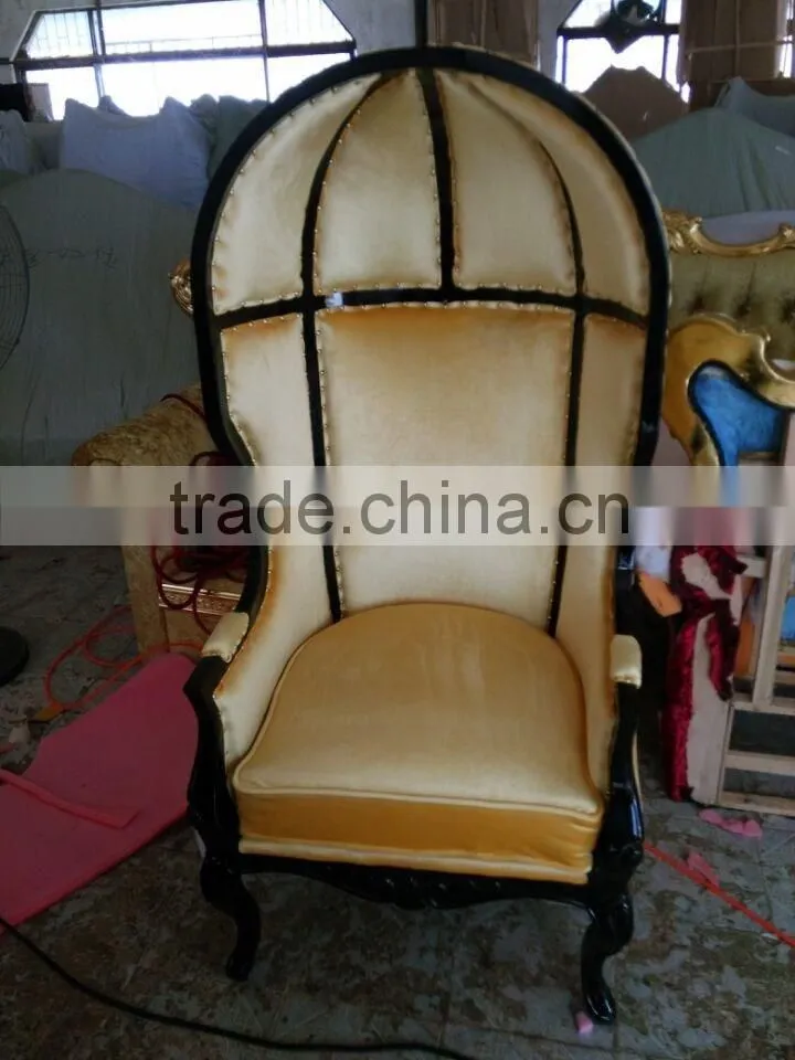 Classic Antique Reproduction Wood Throne Kings Chair