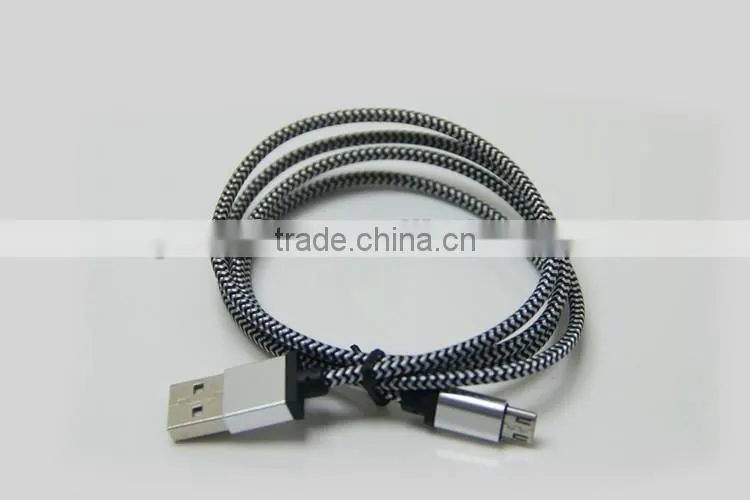 2016 new premium line cable usb charging cable colorful micro braided usb cable for iPhone 5 6s