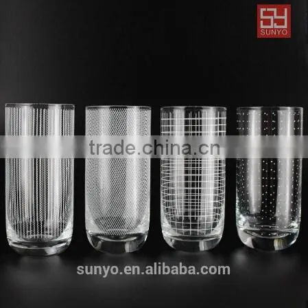 2014 New Design Curved Glasses Drinking HiBall Glassware