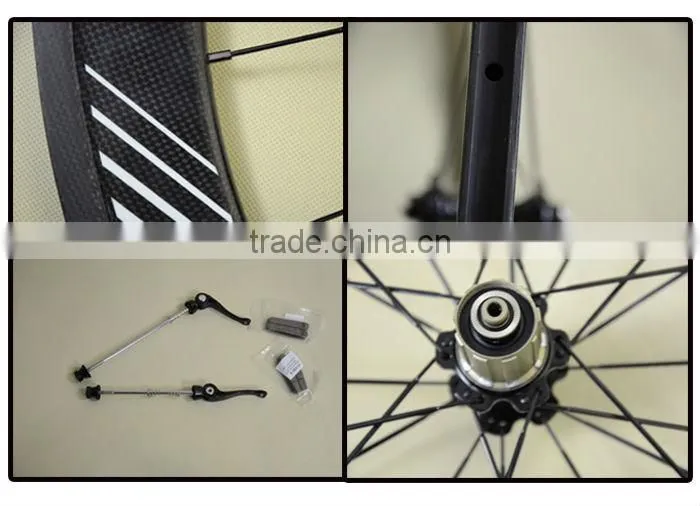 700c carbon fiber bike wheels; carbon disc wheel clincher, 50cm carbon wheels