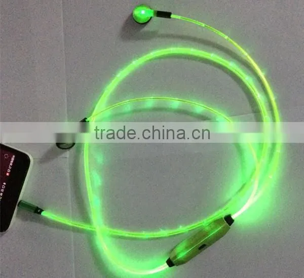 manufacturer cool el earphone fashion led earphone strongly bright el wire earphone