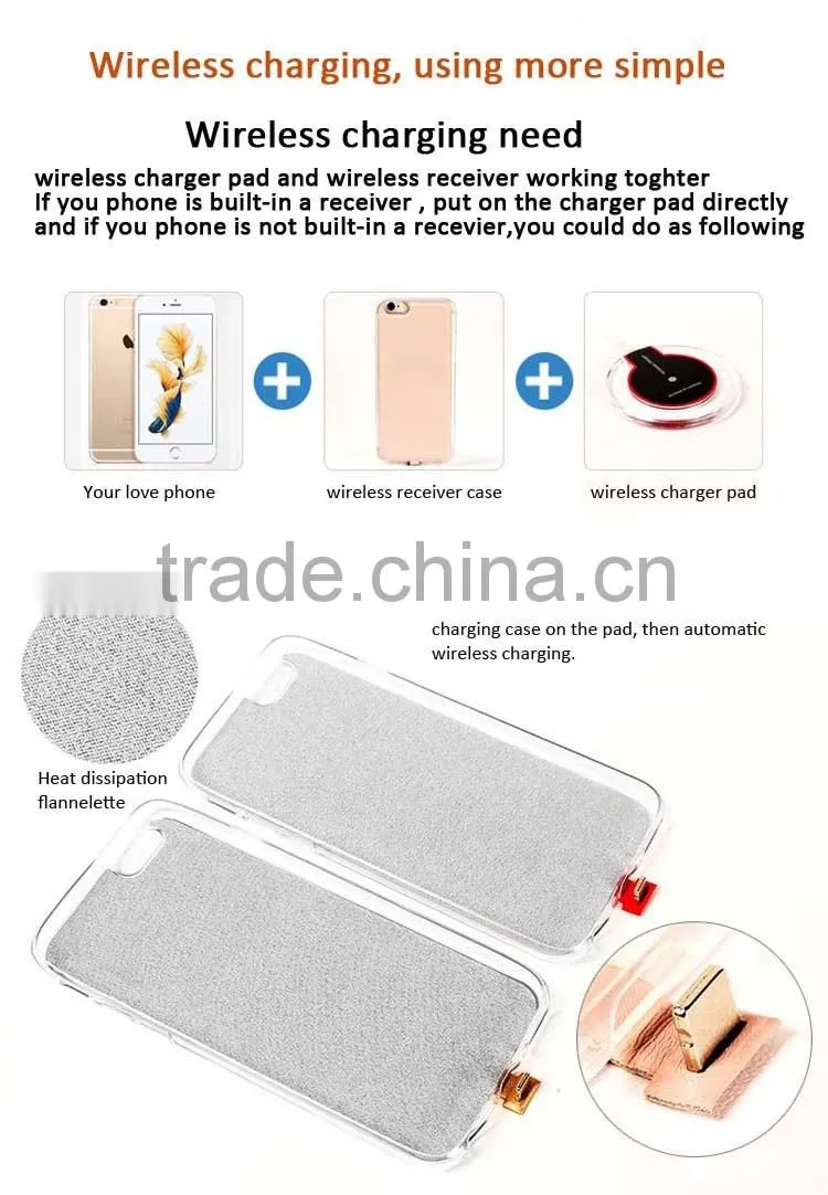 New arrived concise wireless charger case recevier case cover for iPhone series