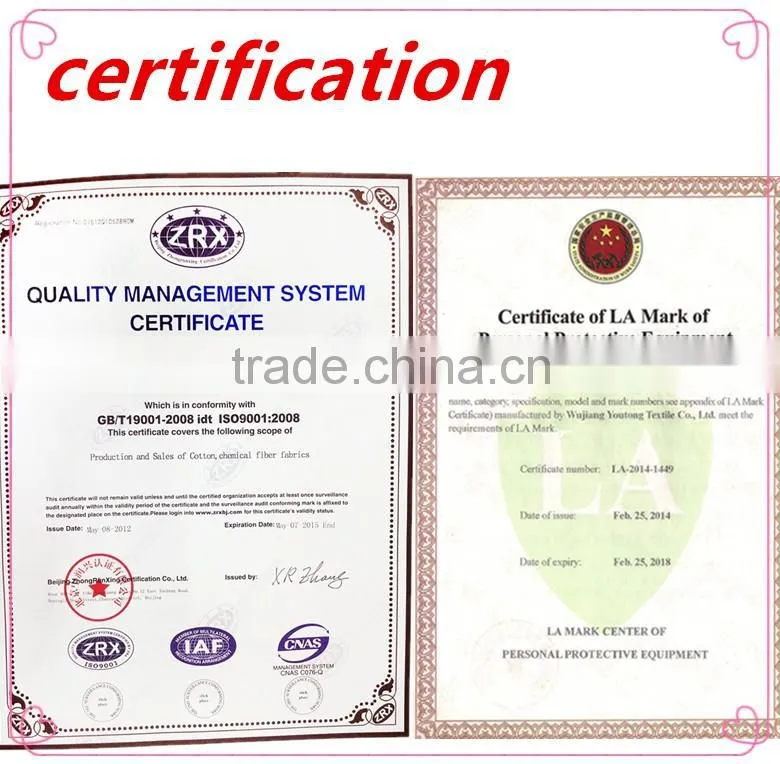 high quality Oil Repellent Water resistant Fabric For Work suits