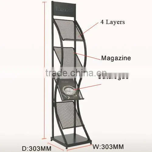 high quality a5 magazine display wire metal stand