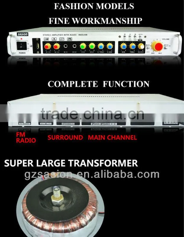 2016 new arrival SASION professional AC/DC amplifiers with USB/SD