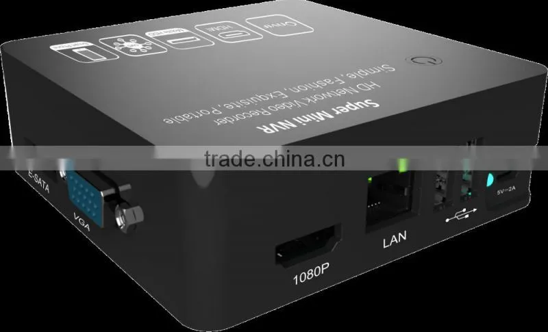 MINI NVR, 8CH, 8*1080P, 1*HDD(USB HDD, E-SATA HDD), USD*2, VGA*1, HDMI*1 SUPPORT I8S, P2P, Support Onvif; Third-party IP cameras
