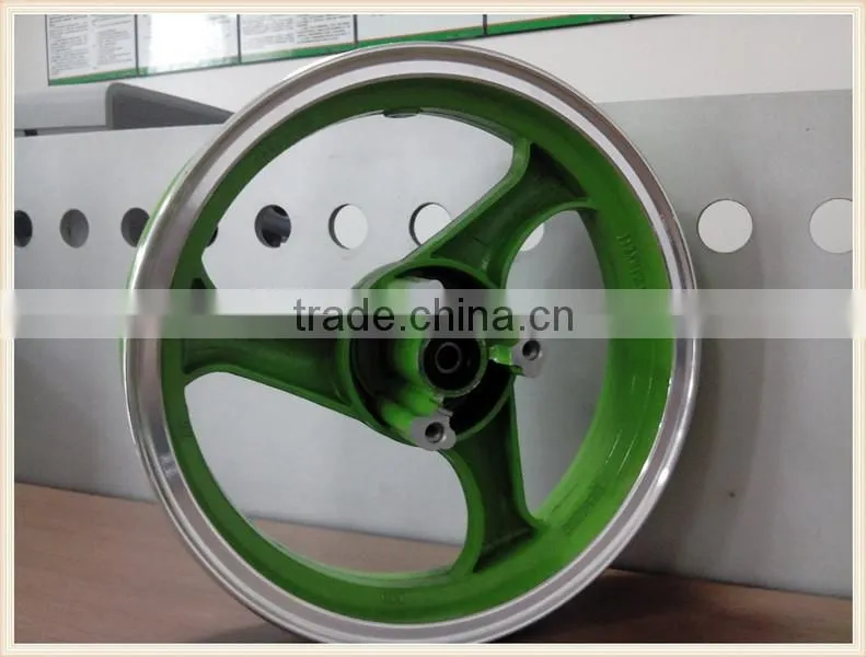 12 inch motorcycle wheel rim with disc brake, bright edge