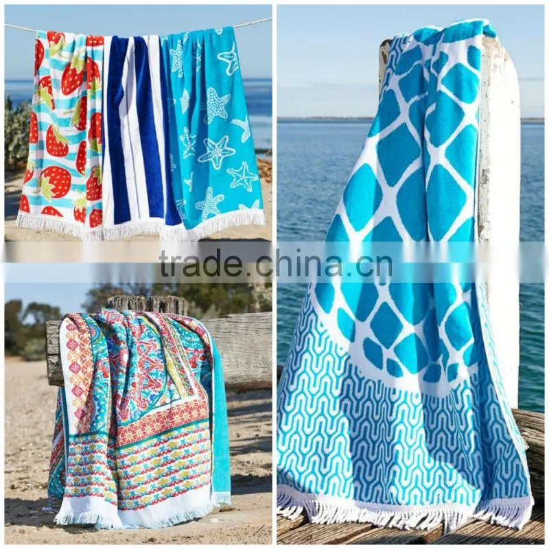 Multifunctional roundie beach towel wholesale