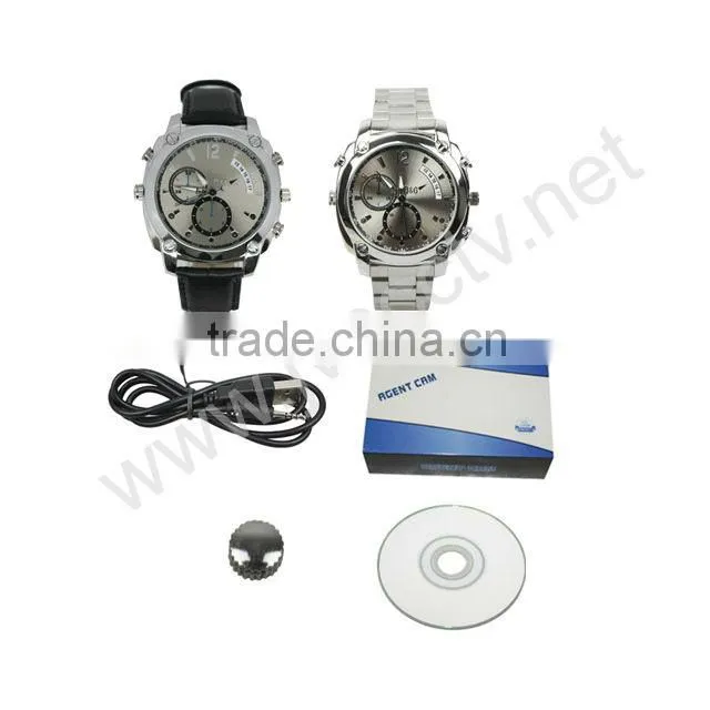 Full HD Mini Hidden Camcorder Camera Watch DVR with1080P PC Webcam Waterproof IR Night Vision Function JVE3105G-2