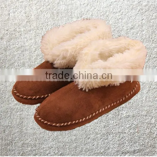 Candy color rose velvet ribbon hemming autumn and winter thermal at home boots