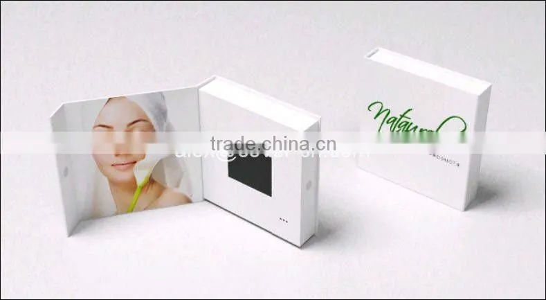 7' wedding video greeting card/chrismas video brochure card/video booklet for celebration